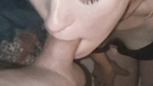 Blonde Showing Off Swallowing Dick