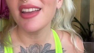 Can you keep up? 420 Edging joi w Hot Blonde w Big Natural Tits Smoking