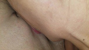 Cock in her throat