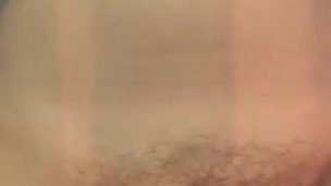 Girl with bush pees in toilet