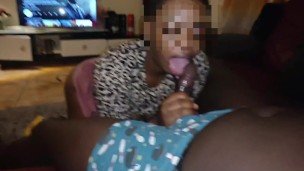 hot ebony milf neighbor want my cum on her face