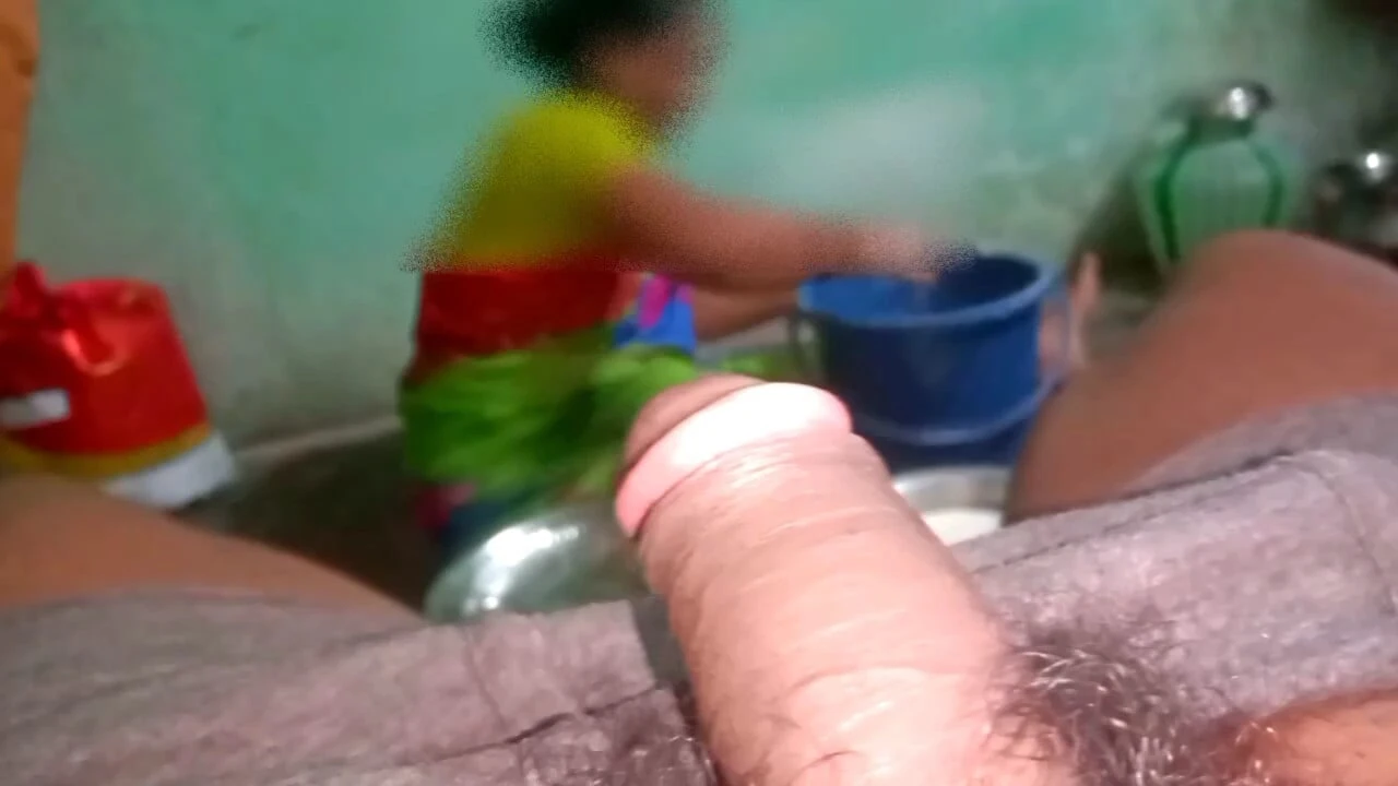 Housewife working home handjob hasband