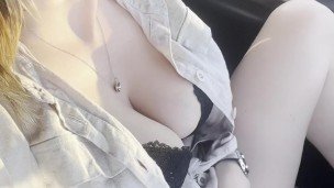 I love playing with my pussy in the car.