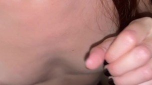 I suck his cock and make him fill my face with his delicious cum