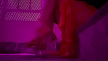 Italian Artemisia Love solo smoking sesh outdoor wearing high heels