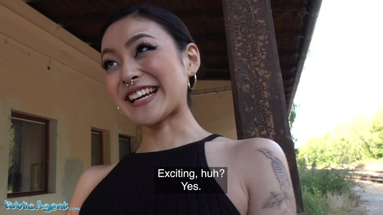 Public Agent Japanese beauty Rae Lil Black fucks for cash