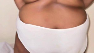 Saudi Beautiful Big Ass & Huge Tits BBW Hot Anippe BraPanty & Hijab Wear & Want Fuck From StepCousin