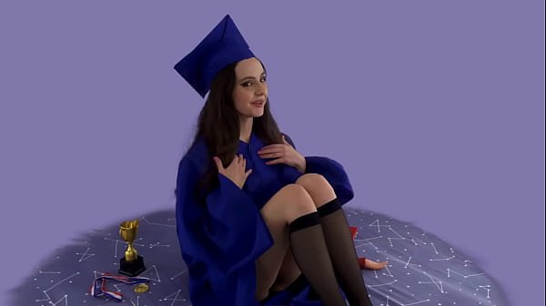 Serena Hill plays with her beautiful teen pussy after her graduation in ‘Slut With Honors’ Spatial VR video