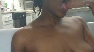 Stroking and Fucking my pussy while I take a Cigarette for you