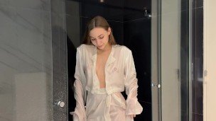 Transparent Silky Crop Top Dry vs Wet